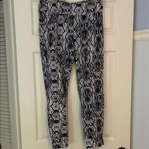 Jofit Black & White Snake Print Track Pants